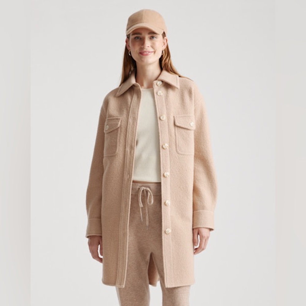 Quince 100% Merino Wool Shirt Jacket | Camel | Women’s